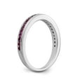 thumbnail image 6 of 14K White Gold Ring Band Wedding Ruby Round Red , Size 5, 6 of 7