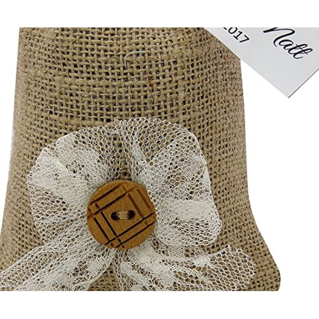 30 Rustic Wedding Burlap Favor Bag Small Jute Bags With Personalized Tags Party Favor Drawstring Pouches 4" x 6.5" inches