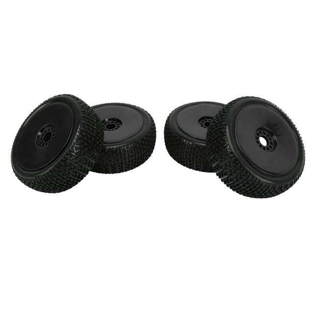 1/8 RC Wheel, Thickened Design RC Rubber Tire Plastic Hub Direct Replacement for Car Black,Red,White