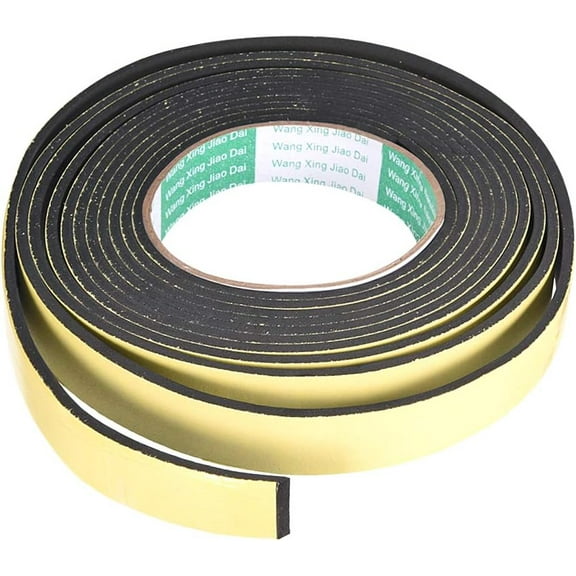 Sealing Foam Tape 20mm Wide 2mm Thick 5m/16.4ft Long, Self Adhesive Weather Strip for Window Door Insulation