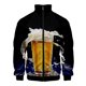 thumbnail image 3 of Chaqueta con estampado 3D de cerveza para hombre, ropa de calle moderna, abrigo de manga larga de gran tamaño, chaquetas con cremallera para exteriores, ropa Harajuku para niños, 3 of 5