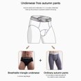 thumbnail image 3 of Njoeus Long Johns for Men, Thermal Underwear for Men Long Underwear Mens Leggings Thermal Pants Men Cold Weather Bottoms Gray XL, 3 of 4