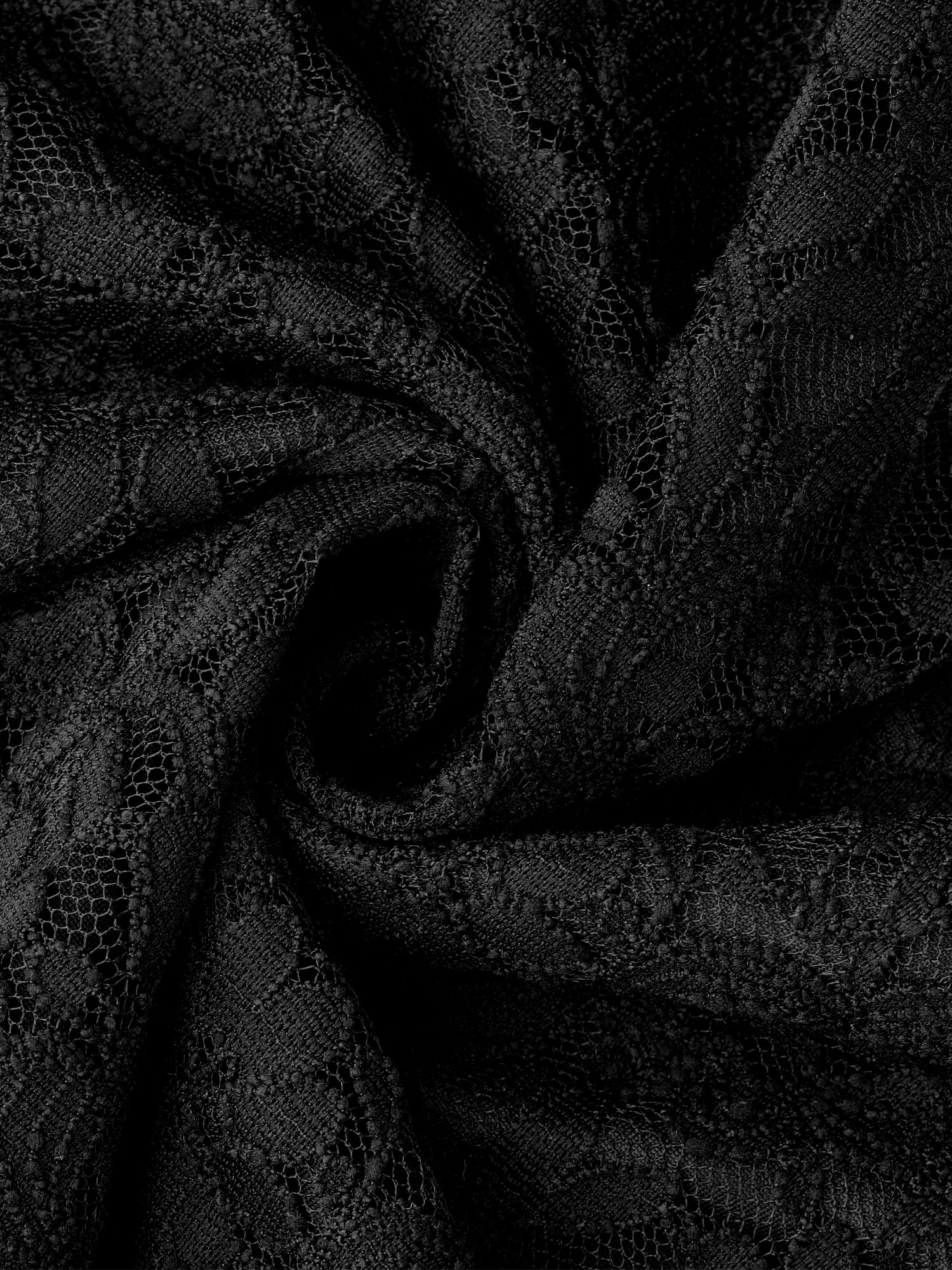 DARING DIVA Women's Plus Size Floral Lace 3/4 Sleeves Pocket Cocktail Dress 1X Black