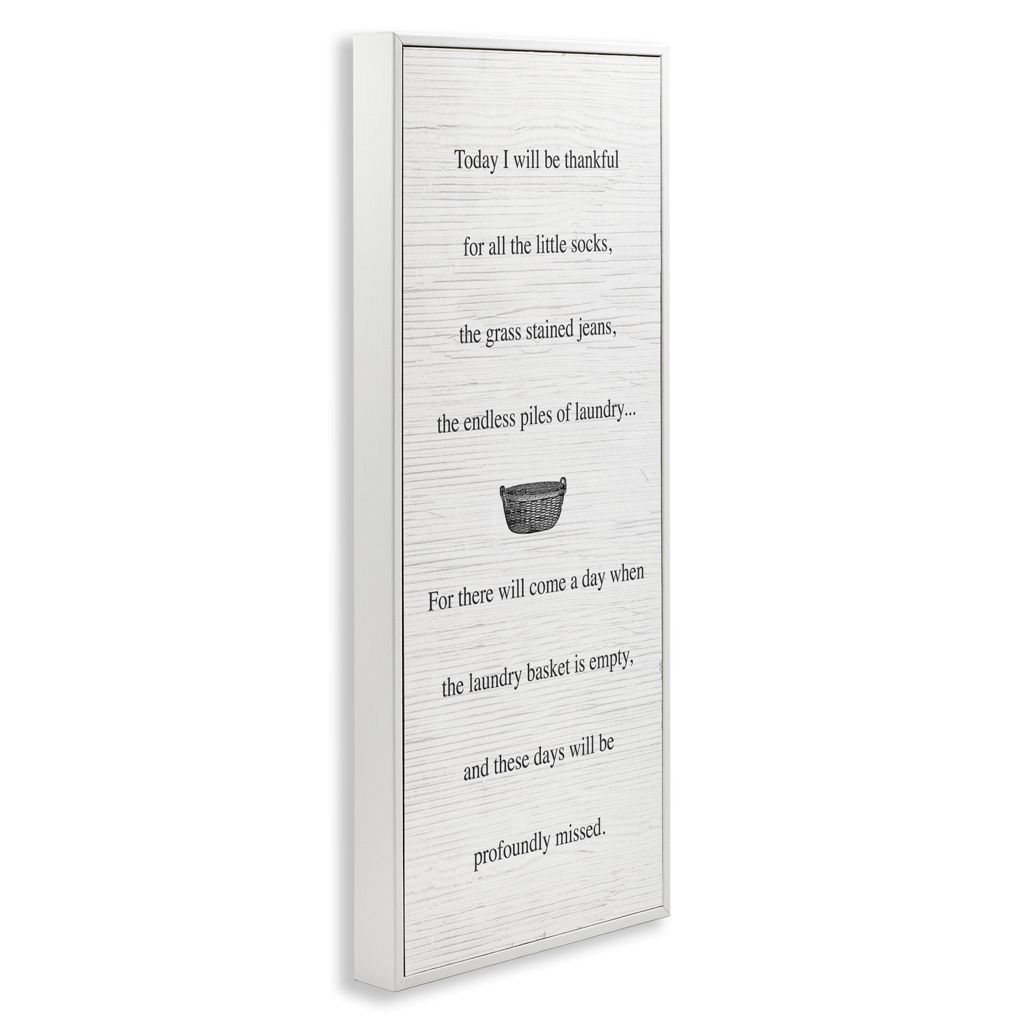 Stupell Industries Thankful Parenting Family Phrase Inspirational Painting White Framed Art Print Wall Art, 10 x 24