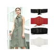 thumbnail image 5 of INSPIRE CHIC Women's Wide Elastic Stretchy Waist Belts Button Belt Dress Decoration, 5 of 5