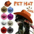 thumbnail image 2 of Pet Cowboy Hat, Mini Costume Accessory for Dogs & Cats,Holiday Costume Pets Party Decoration(M,White), 2 of 8