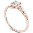 thumbnail image 2 of 1/4 Carat T.W. Diamond Bypass Princess-Cut Cluster 10kt Rose Gold Engagement Ring, 2 of 5