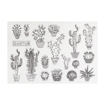 Craft County 6.3'' x 4.3'' Cactus Clear Silicone Stamp Set