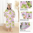 thumbnail image 4 of joogoo Wearable Blanket Hoodie for Cute Frogs Bees Flannel Sherpa Pocket 3-14 YR S, 4 of 7