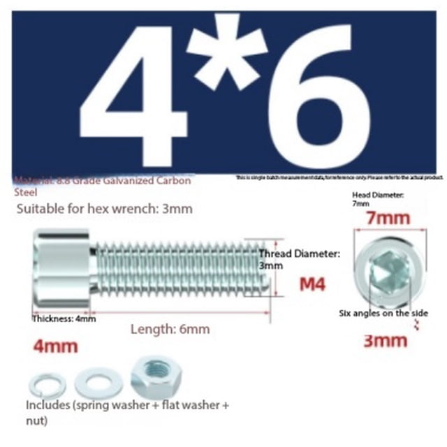 100 juegos de tuercas de tornillo hexagonales galvanizadas de grado 8,8, arandelas de resorte planas y pernos (M4/M5): solución de fijación duradera for proyectos y reparaciones de bricolaje