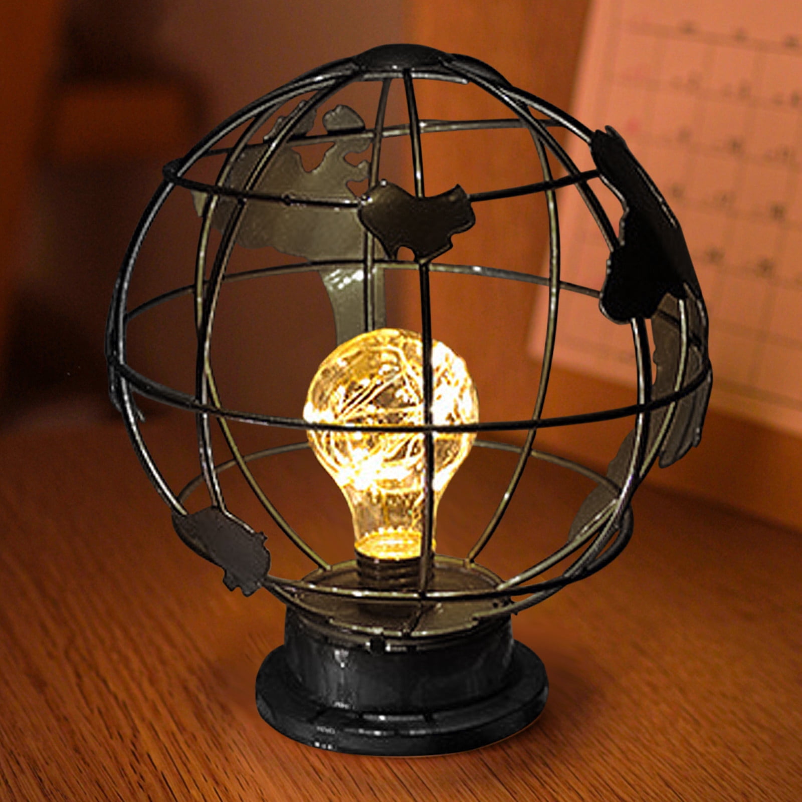 Wovilon Night Light Iron Decorative Lamp, Battery Or Usb Operated Iron Table Lamp, Warm Led Light Iron Decorative Lamp Holiday Bedroom Romantic Decorations