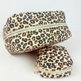 thumbnail image 2 of Leopard Print Cosmetic Bag Printed Bow Toiletry Pouch Waterproof Women Storage Nylon Outdoor Travel Makeup Organizer Party Gift (XL), 2 of 7