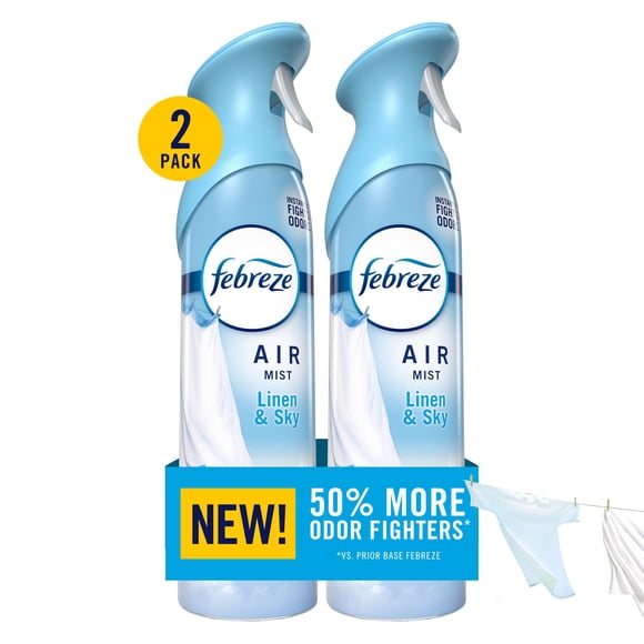 Febreze Air, Air Freshener Spray, Odour Fighting Room Spray, Linen & Sky, 230g, 2pk