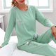 thumbnail image 1 of Autumn 2pieces Pyjamas Set Women Thin Sexy Sleepwear Lovely Home Suit 2023 Round Neck Girls Sleepwearlong Sleeve Pajamas, 1 of 4