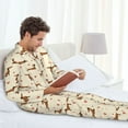 thumbnail image 5 of KLL Heart Dachshund Sleepwear Mens Flannel Pajamas,Long Cotton Pj Set, 5 of 7
