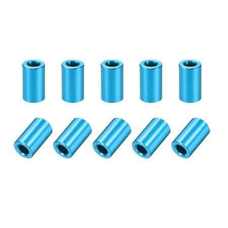 

10Pcs Round Aluminum Standoff Column Spacer 3.1x6x10mm(IDxODxH) Aqua Blue for FPV Quadcopter RC Multirotors Parts DIY