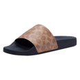 thumbnail image 1 of Sandalias Pool Slide Coach para hombre, de lona revestida, color tostado, talla 7, 1 of 5