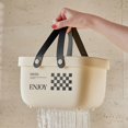 thumbnail image 4 of Large Capacity Bath Drain Basket Portable Basket Bath Basket Bathroom Snack-Cosmetic Wash Storage Box Bucket with Handle, 4 of 4