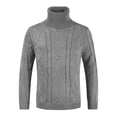 thumbnail image 2 of Fesfesfes Fall And Winter Sweater New Leisure Daily Commuting Trend Personality Solid Color High Neck Men's Sweater On Sale, 2 of 3