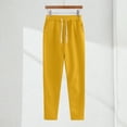thumbnail image 4 of CPNG Teens Kids Unisex Boys Girls Casual Sweatsuit 2 Piece Set Solid Color Sweatsuits Hoodie and Jogger Sweatpants Set(Yellow,5-6 Years), 4 of 7