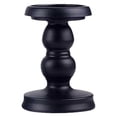 thumbnail image 2 of Candelabro de hierro retro negro, candelabro de pilar para bodas, spa, redondo y estable. S, 2 of 9