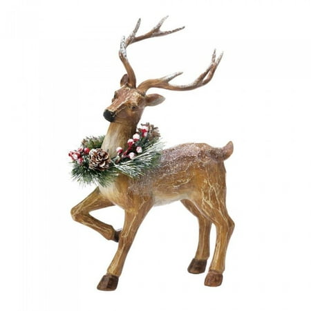 Home Christmas Decorations Sparkling Snowy Reindeer Merry Christmas ...