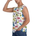 thumbnail image 3 of Kdxio Cute Dinosaur for Men's Muscle T-shirt,Sleeveless for Workout Running Athletic Gym Lounge Casual, 3 of 7