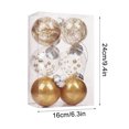 thumbnail image 6 of 6PC Christmas Tree Decorations,Christmas Balls,Electroplated Bauble Holiday Decor for Thanksgiving Wedding Party Home Decor,Gift Box,3.15IN,Orange, 6 of 7