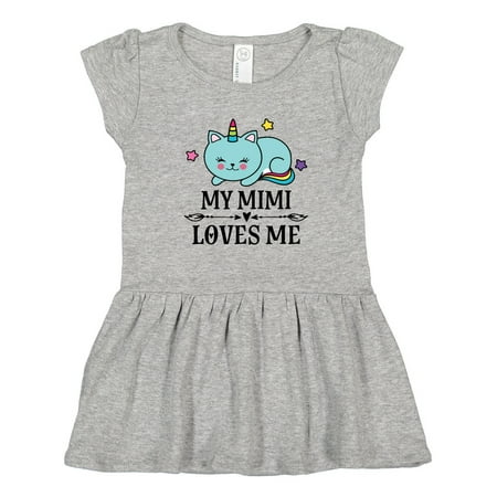 

Inktastic Mimi Loves Me Unicorn Cat Gift Toddler Girl Dress