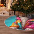 thumbnail image 5 of Sikiie Colorful Sunglasses Dog Christmas Tree Skirt, Christmas Tree Decorations, Christmas Decor, Tree Mat Decoration(30-48IN)-48", 5 of 6