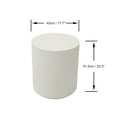thumbnail image 4 of Elementi Rome Coffee Table End Table Set of 3 for Indoor Outdoor Patio Tables Outdoor Furniture Coffee Table Set Side Table Living Room Furniture Center Table Nightstand Concrete, Cream White - Round, 4 of 7