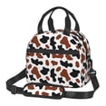 thumbnail image 1 of Disketp Brown Black Cow Lonchera Térmica para Mujer y Hombre, Bolsa de Almuerzo Reutilizable e Impermeable para Trabajo, Viajes y Picnic, 1 of 7