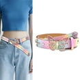 thumbnail image 2 of 2. Glittering Butterfly Rhinestone Buckles Adjustable Waistband Belt for Women Girls Party Daily Fashion Accessories, 2 of 8