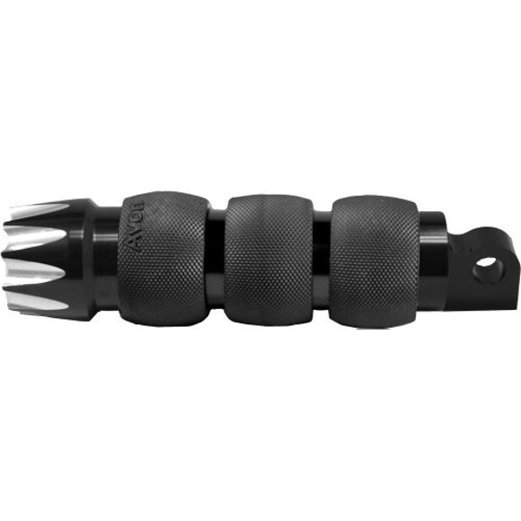 Avon Grips Black Anodized Air Cushion Excalibur Folding Footpegs FP-AIR-90-AN-EX