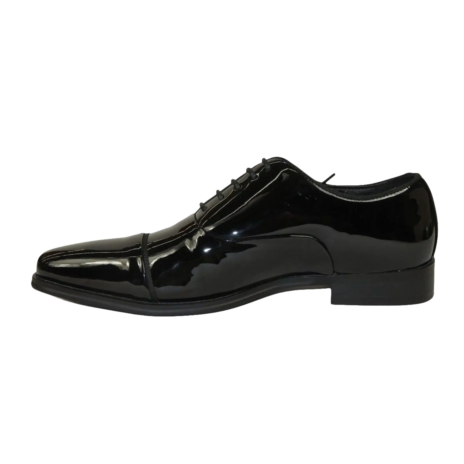 Santino Luciano Mens Patent Blk Derby Dress Shoe C-382 Formal Wedding Tuxedo 8.5 Men Santino Luciano Formal Dress Shoes Patent Leather Shiny  main image 4