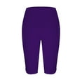 thumbnail image 5 of Uooqdmx Capri Pants for Women Women's Quarter Pants 2024 High Waisted Hollow Yoga Quarter Pants Lightweight And Comfortable Quarter Pants Solid Color Soft Casual Pajama Pants Leggings Purple S, 5 of 5
