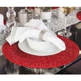 thumbnail image 2 of Sparkles Home  Luminous Round Rhinestone Placemat Red Iridescent, 2 of 5