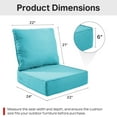 thumbnail image 3 of POCASSY 6" Thick Outdoor Chair Cushions Set of 3, 22" x 24" x 6" Outdoor Cushions for Patio Furniture, Deep Seat and High Back Cushion for Patio Rocking Dining Chair and Couch, Lake Blue, 3 of 12