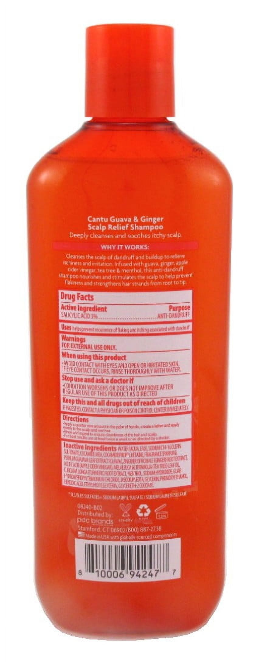 Cantu Anti Dandruff Shampoo with Guava And Ginger, 13.5 Oz, 3 Pack