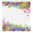 thumbnail image 3 of Ambesonne Marine Shower Curtain, Aquatic Animals Fish, 69"Wx84"L, Multicolor, 3 of 5