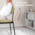 thumbnail image 5 of Upholstered Dining Chairs Set of 6, Stackable Modern Dining Room Chairs, Kitchen Chairs w/Soft Velvet Backrest & Sturdy Metal Legs ,Light Green, 5 of 9
