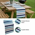 thumbnail image 5 of Blue Grey Striped Table Runner - 90 Inch Long, Kitchen Dining Table Runner Dresser Scarves, Farmhouse Stripes Simple Art Farmhouse Decor for Coffee Tables Wedding Party Banquet, 5 of 8