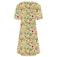 thumbnail image 5 of Plus Size Easter Dresses for Women Floral Print Short Sleeve Round Neck Casual Loose Fit, 5 of 5