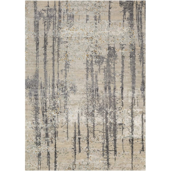 Hauteloom Moncure Living Room, Bedroom Area Rug - Modern - Black, Beige, Gray - 12' x 15'