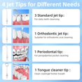 thumbnail image 2 of Water Flosser, 300 Water Pulse Flosser - 5 modes & 6 interchangeable nozzle tips for teeth cleaning and flossing care, Rechargeable (Black), 2 of 4