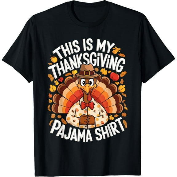 This Is My Thanksgiving Pajama Shirt Adult Men Women Pjs T-Shirt