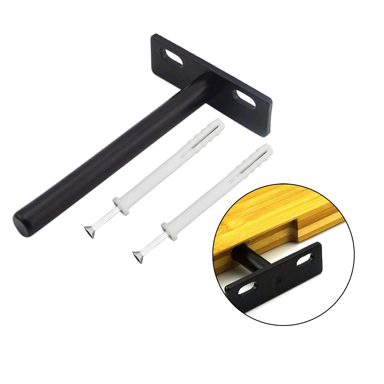 Floating Shelf Shelves with Screw Shelf Brackets Easy Drywall