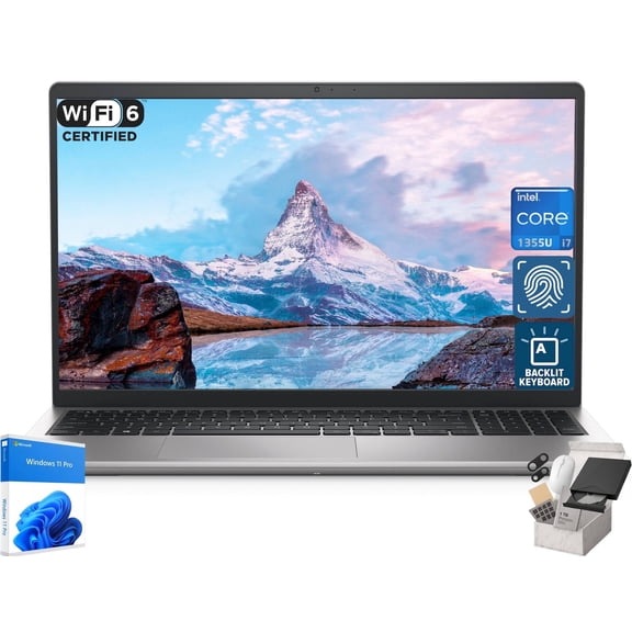 Dell Inspiron 15 3530 Business Laptop, Intel Core i7-1355U, 32GB RAM, 1TB SSD, 15.6" FHD 120Hz Anti-Glare Display, Wi-Fi 6, Backlit Keyboard, Fingerprint, Windows 11 Pro
