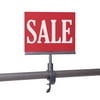 Grey Universal Clamp On 5.5" x 7" Acrylic Frame Sign Holder, Retail Rack Card Display, 10" H, 1 Unit