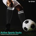 thumbnail image 5 of Wonderful Women's 1 Pair Knee High Sports Socks. Perfect for Fitness, Gym, any Workout or Sport Size M(Black), 5 of 5